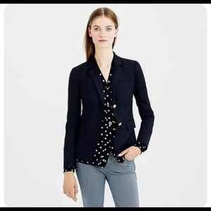 JCREW 1035 Superfine Cotton Blazer, Navy Blue - size 4